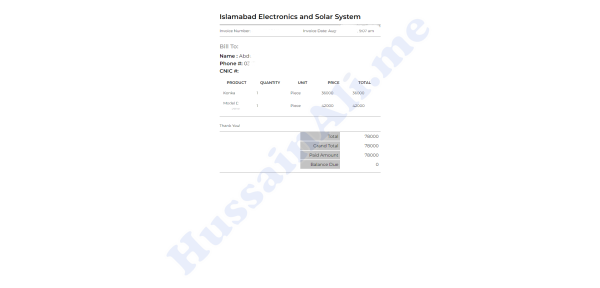 Invoice print