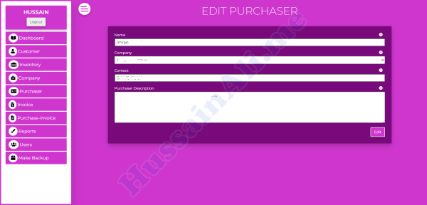 Edit Purchaser